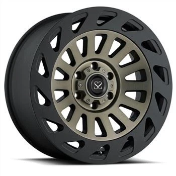 SSBR1010 سفارشی 20 22 24 اینچ 6 X 139.7 5 X 150 5 X 127 ET -44 لب بزرگ سیاه و سفید رینگ آلومینیومی برای وانت