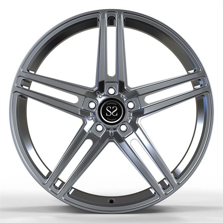 For S320 Monoblock 1 Piece Aluminum Alloy Double Spokes 20 Size Hyper Silver Wheels Car Rims